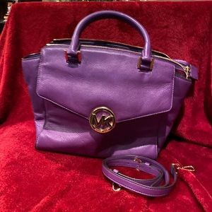 Pretty Purple Michael Kors Leather Tote
